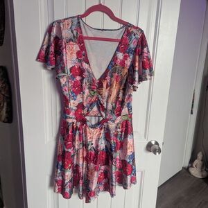 Blackmilk XL - Fragrance of Violets Rio Playsuit